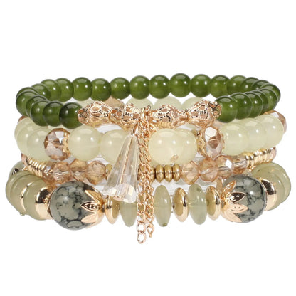Bohemian Handmade Crystal Beaded Multi Colour Bracelet with Charm - Adore India   