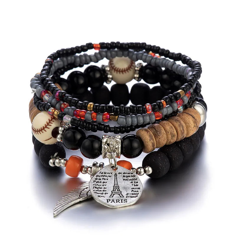 Bohemian Handmade Crystal Beaded Multi Colour Bracelet with Charm - Adore India   