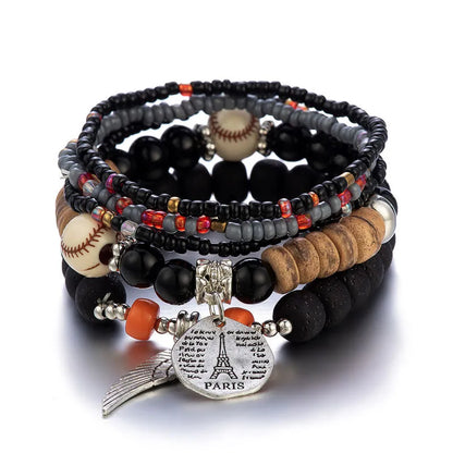 Bohemian Handmade Crystal Beaded Multi Colour Bracelet with Charm - Adore India   