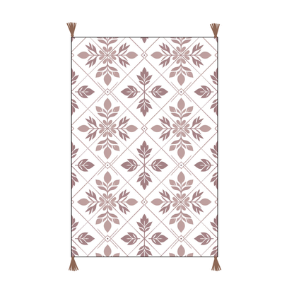 Vintage Mauve Bohemian Embroidered Cotton Bedding Throw Cushion