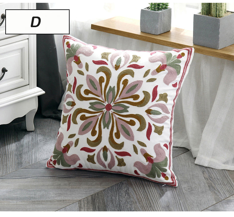 Ethnic Home Decoration Embroidered Cushion Cover - Adore India   