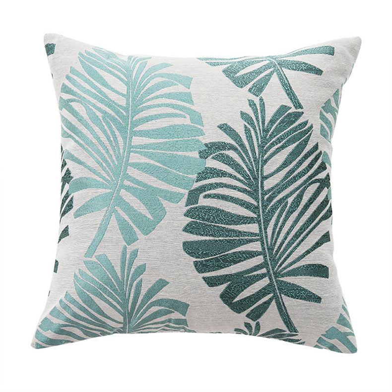 Leaf Linen Printed Home Decoration Cushion Cover - Adore India   