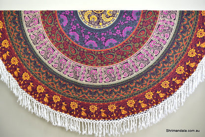 WOH Mandala Beach Round Throw - Adore India   