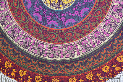 WOH Mandala Beach Round Throw - Adore India   