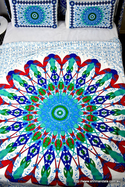 Universe Red Mandala Throw Set - Adore India   