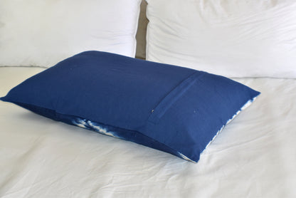 Hand Made Indigo Tie and Dye Sqaure Pillow Cover - Adore India   
