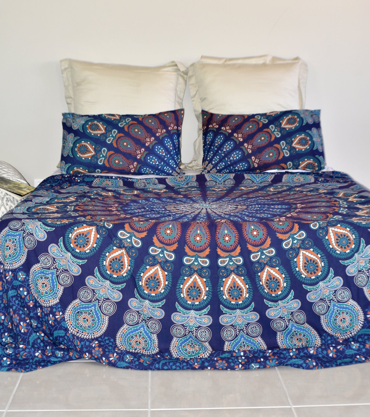 Harmony Peacock Mandala Duvet Cover - Adore India   