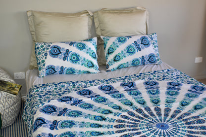 Harmony Blue Mandala Duvet Cover - Adore India   
