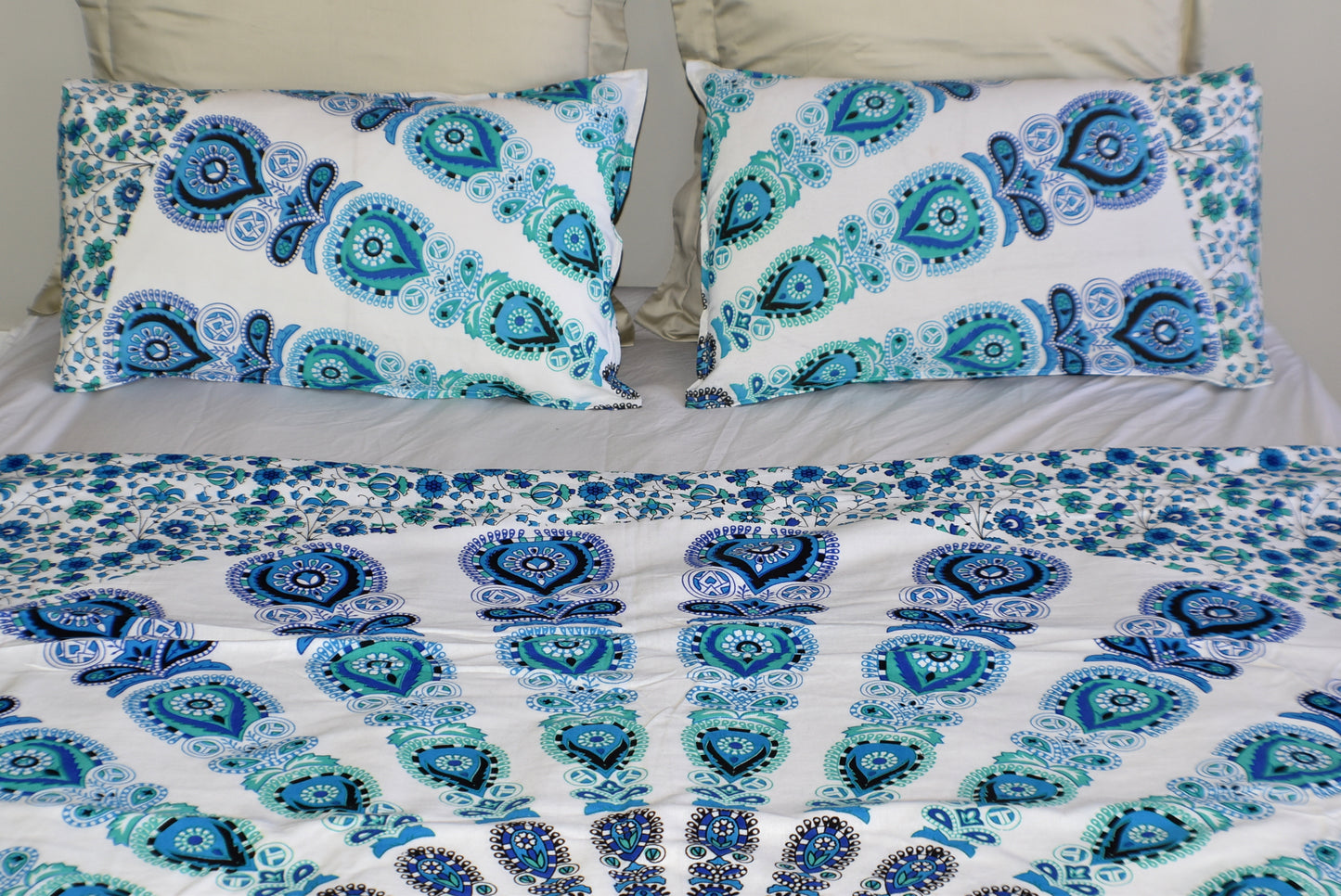 Harmony Blue Mandala Duvet Cover - Adore India   