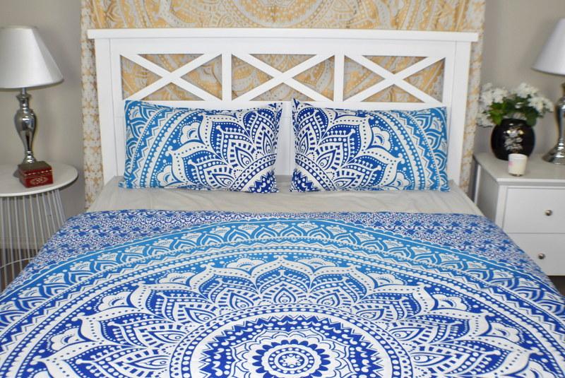 Star Blue Ombre Mandala Duvet Cover - Adore India   