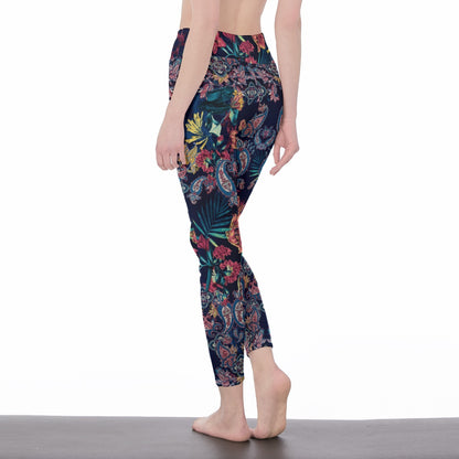 Bohemian Paisley Bliss Women's High Waist Leggings - Adore India   
