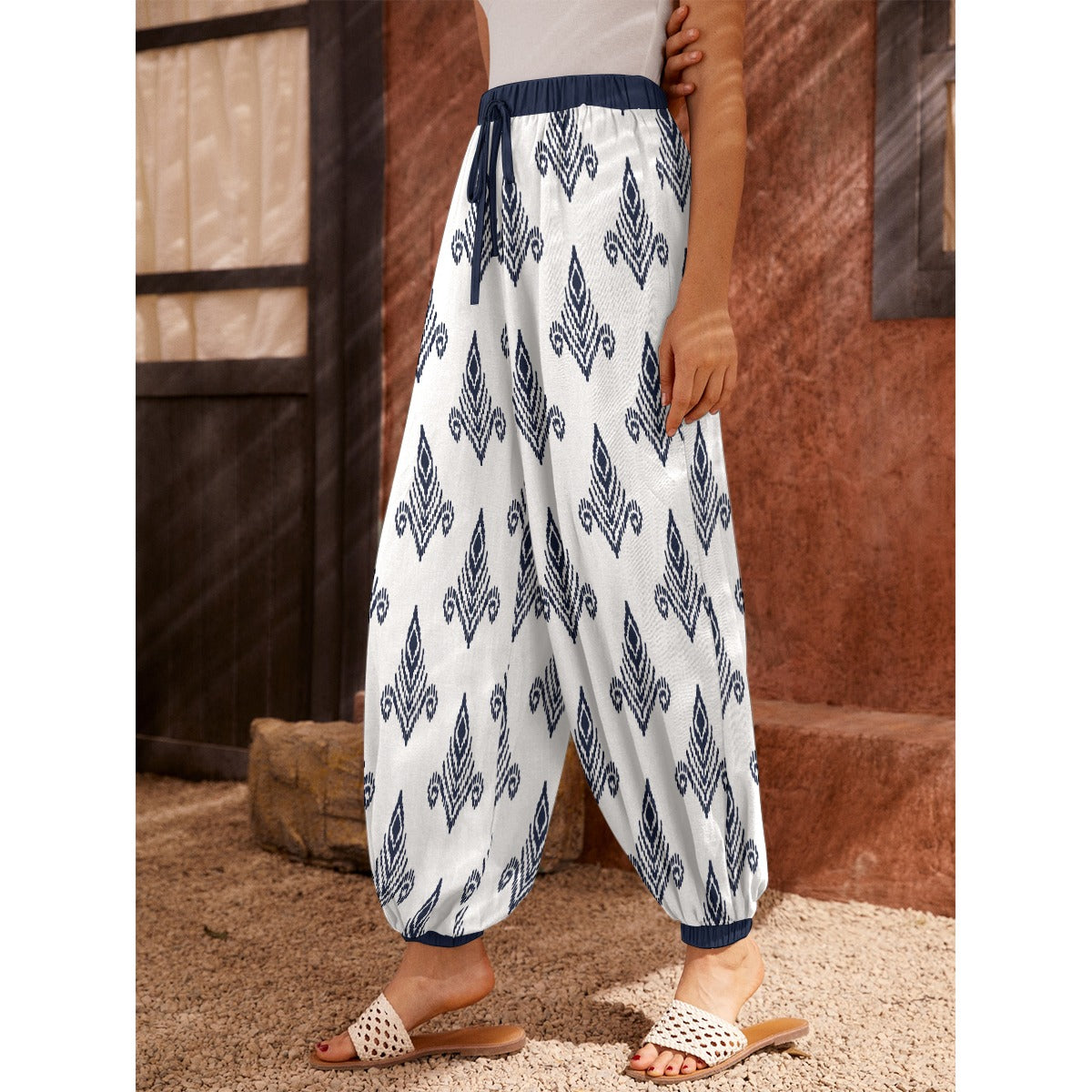 Bohemian Royal Printed Women's Harem Carrot Pants  - Adore India   