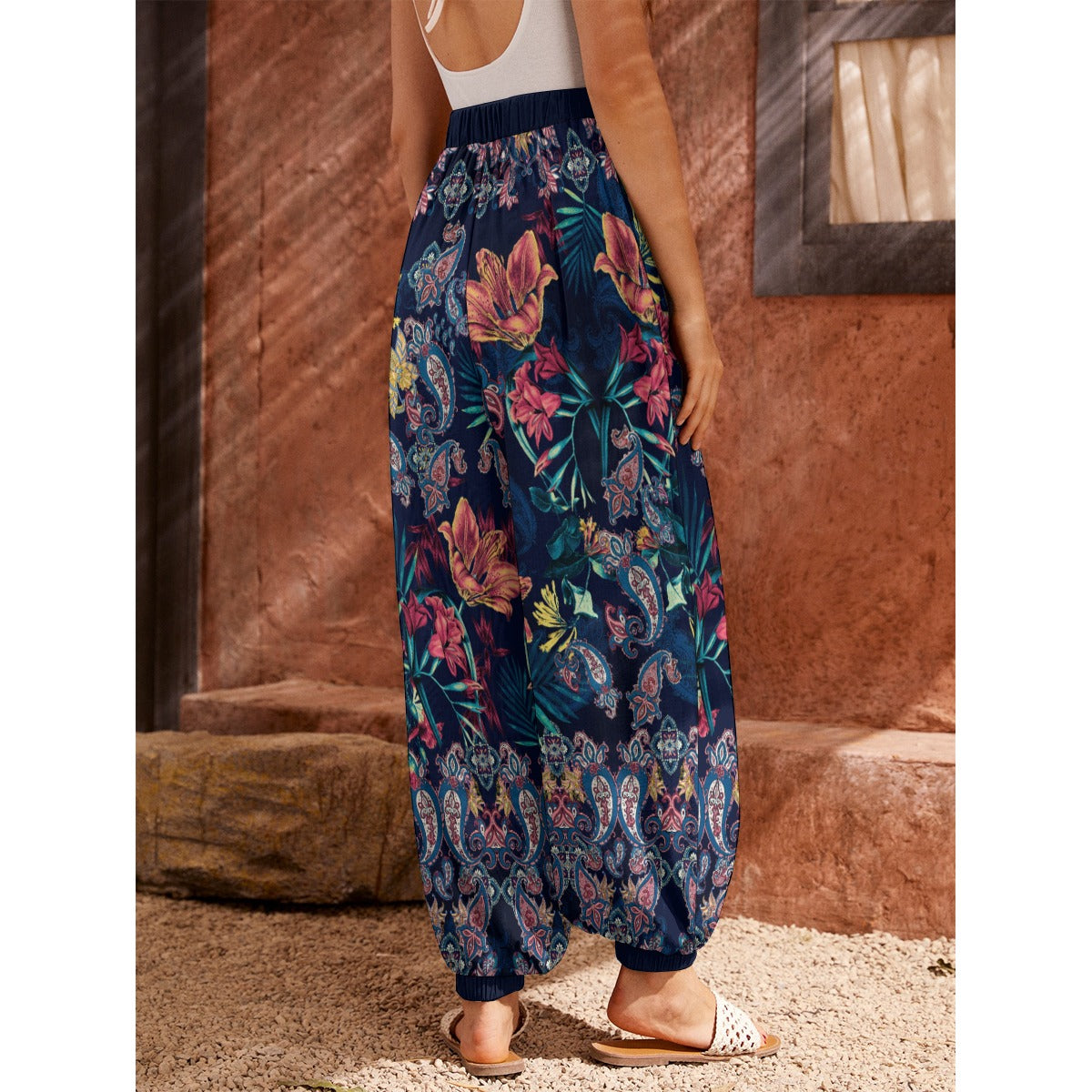 Bohemian Paisley Elegance Women's Harem Carrot Pants  - Adore India   
