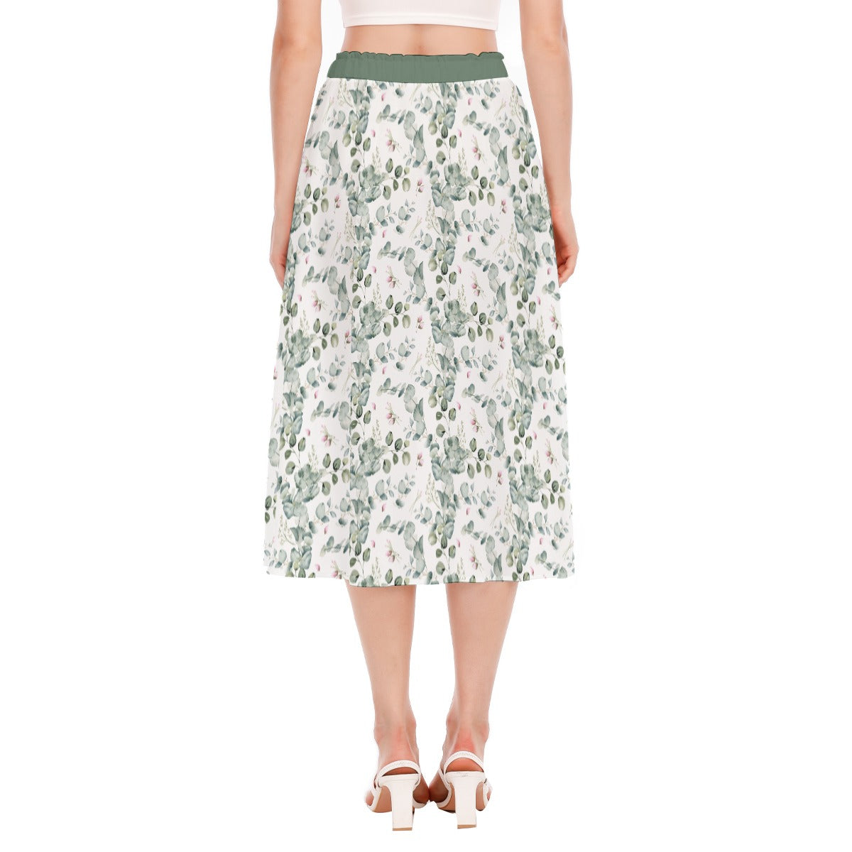 Bohemian Water Colour Floral Printed Women's Long Chiffon Skirt - Adore India   