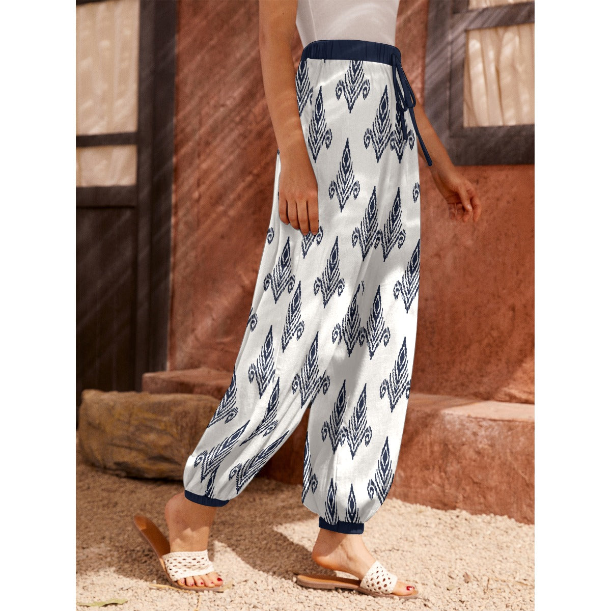 Bohemian Royal Printed Women's Harem Carrot Pants  - Adore India   