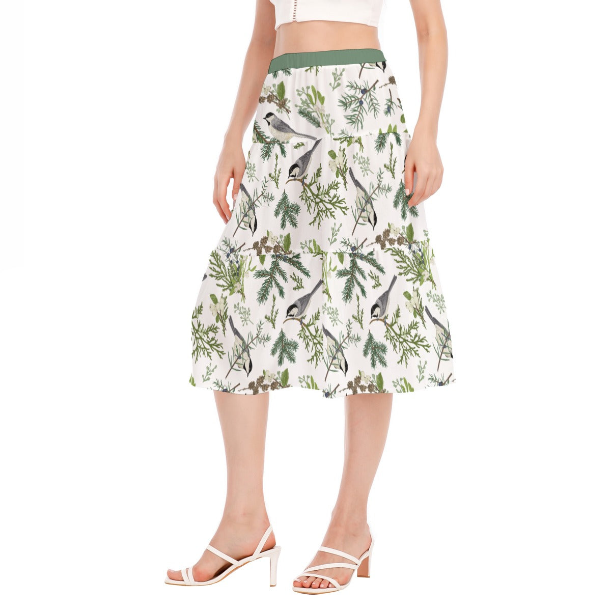 Bohemian Bird of Prey Women's Pleated Chiffon Skirt - Adore India   