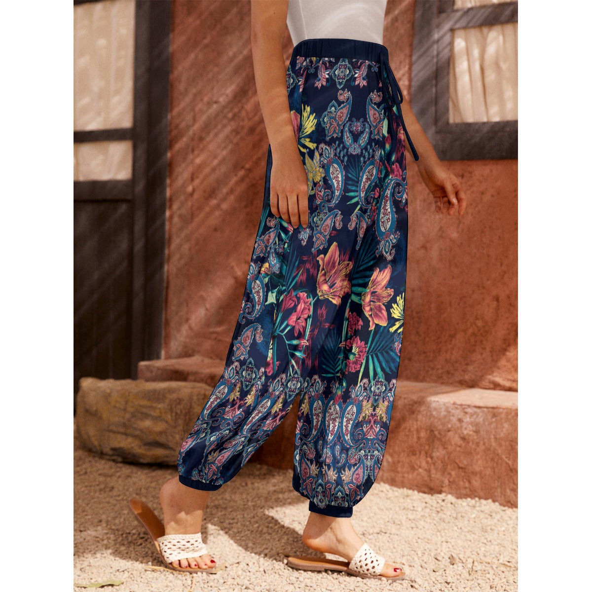 Bohemian Paisley Elegance Women's Harem Carrot Pants  - Adore India   