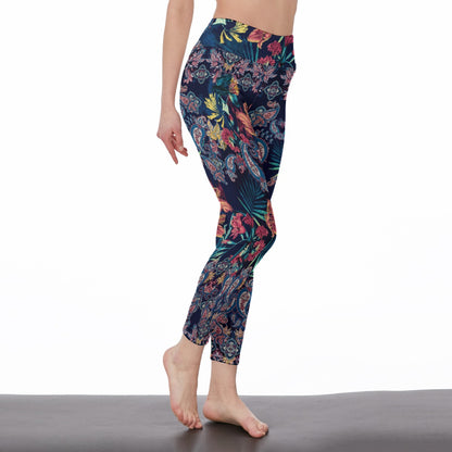 Bohemian Paisley Bliss Women's High Waist Leggings - Adore India   