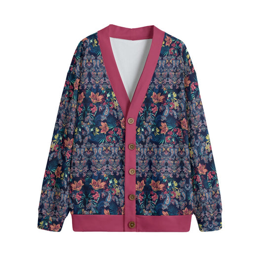 Bohemian Paisley Elegance Knitted Jumper Sweater Cardigan - Adore India   