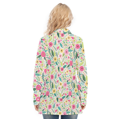 Bohemian Floral Printed Bliss Women's Long Sleeve Shirt  - Adore India   