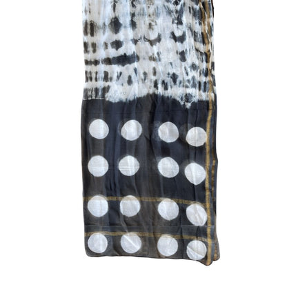 Indian Handmade Dot Chanderi Vintage Silk Boho Scarf Stole - Adore India   