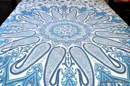 Bohemian Paisley Blue Mandala Duvet Set - Adore India   