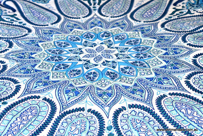 Bohemian Paisley Blue Mandala Duvet Set - Adore India   