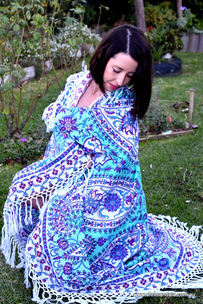 Lotus Teal Beach Roundie - Adore India   
