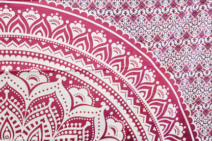 Yantra Pink Ombre Mandala Throw - Adore India   