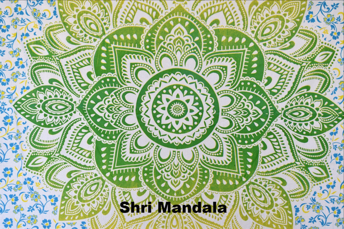 Bulk Lot Passion Lime Blue Ombre  Mandala Large Throw- 3 Pcs - Adore India   