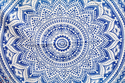 Yantra Blue Ombre Mandala Throw - Adore India   