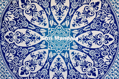 Wholesale Lot Brahma Blue Ombre  Mandala Throw- 3 Pcs - Adore India   
