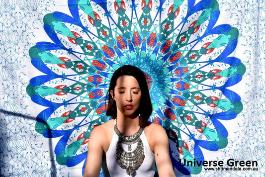 Wholesale Bulk Lot Universe Green Mandala Throw- 3Pcs - Adore India   
