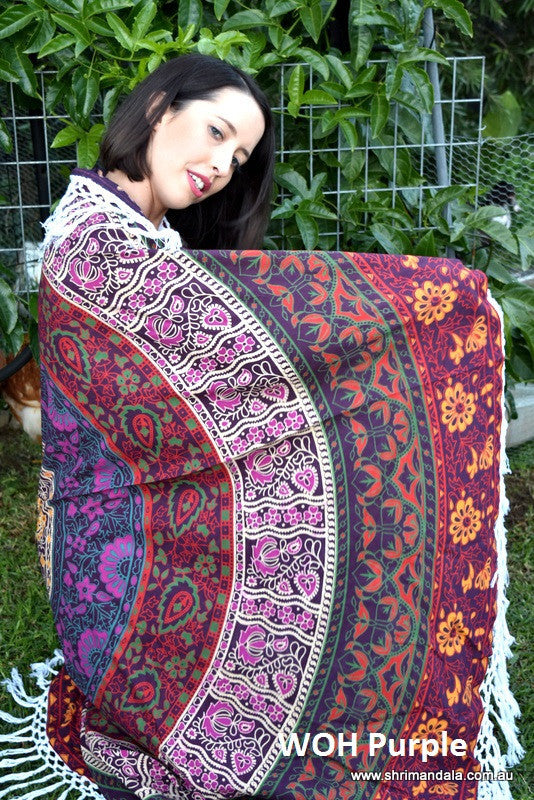 WOH Mandala Beach Round Throw - Adore India   