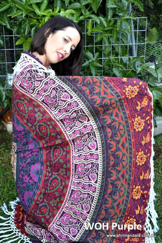 WOH Mandala Beach Round Throw - Adore India   