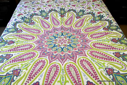 Bohemian Paisley Green Mandala Duvet Set - Adore India   