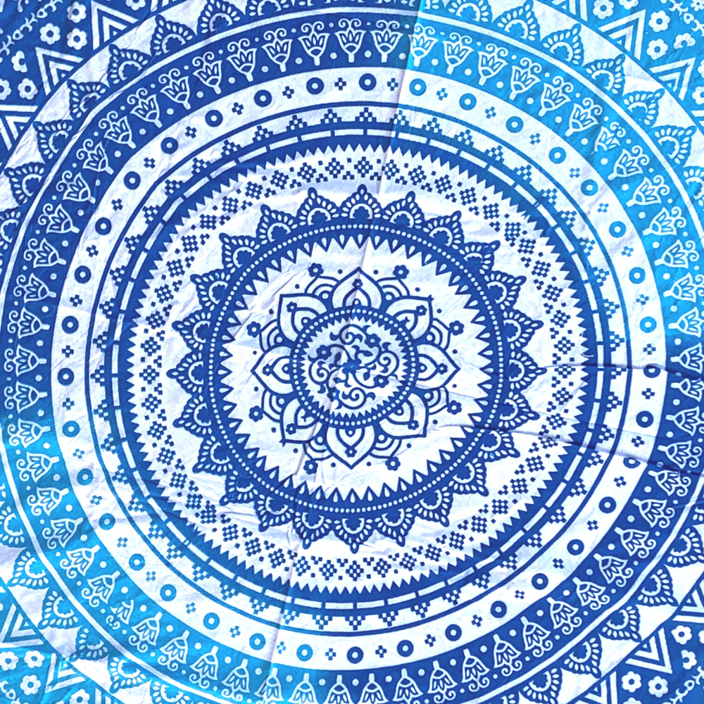 Shri Bohemian Cotton Mandala Beach Round Throw - Adore India   