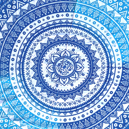 Shri Bohemian Cotton Mandala Beach Round Throw - Adore India   