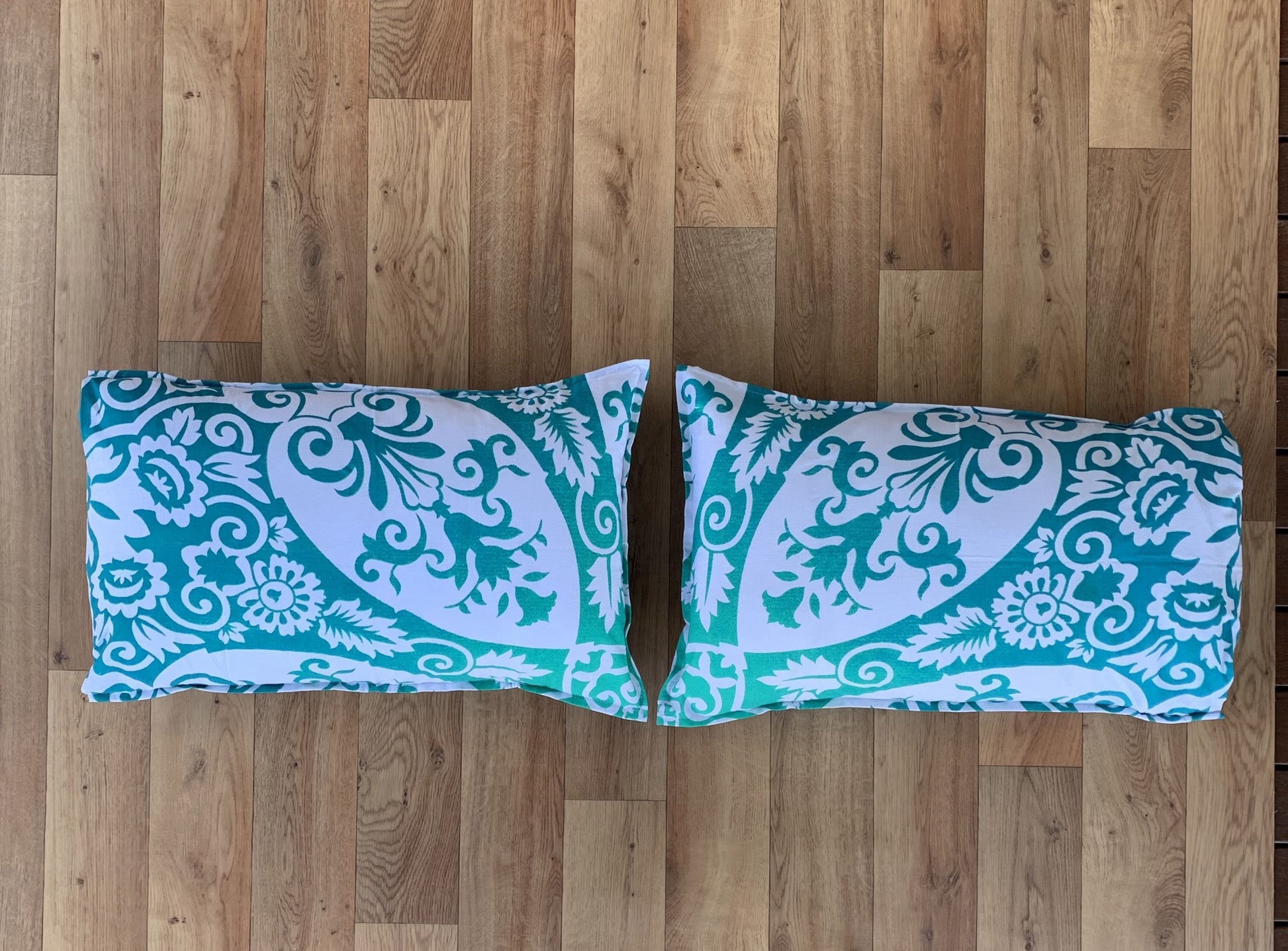 Brahma Turquoise Cotton Mandala Pillow Set 2Pcs - Adore India   