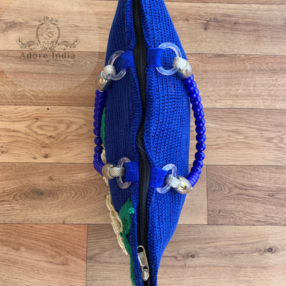Handmade Crochet Bohemian Vintage Tribal Banjara Hippy Shoulder Bag-3 - Adore India   