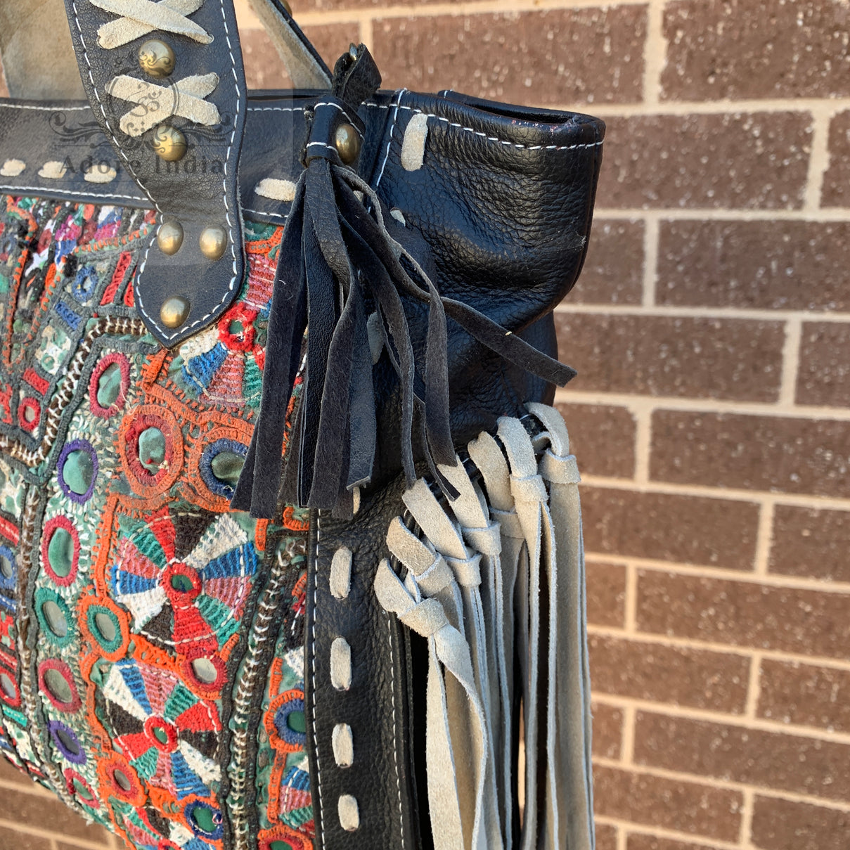 Indian Handmade Bohemian Vintage Tribal Banjara Hippy Shoulder Bag-5 - Adore India   