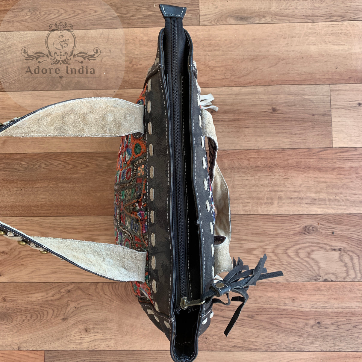 Indian Handmade Bohemian Vintage Tribal Banjara Hippy Shoulder Bag-5 - Adore India   