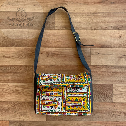 Indian Handmade Bohemian Vintage Tribal Banjara Hippy Shoulder Cross Body Bag-10 - Adore India   