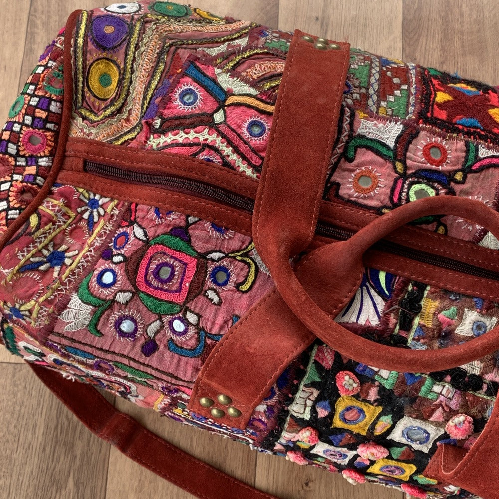 Indian Handmade Bohemian Vintage Tribal Banjara Hippy Shoulder Bag-21 - Adore India   