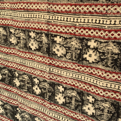 Handmade Beautiful Black Holy Block Print Cotton Dari Carpet - Adore India   