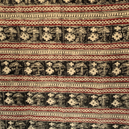 Handmade Beautiful Black Holy Block Print Cotton Dari Carpet - Adore India   